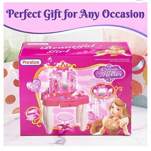 prextex Other - Kids Vanity Table and Chair Beauty Mirror